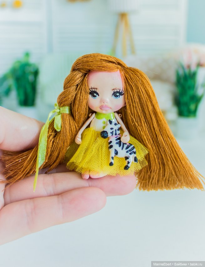 Элизабет и зебрик — Авторские миниатюрные куклы: лепка (фото 8)