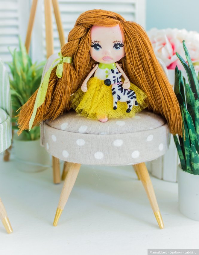 Элизабет и зебрик — Авторские миниатюрные куклы: лепка (фото 9)