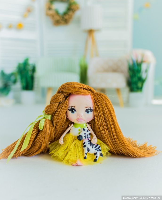 Элизабет и зебрик — Авторские миниатюрные куклы: лепка (фото 5)