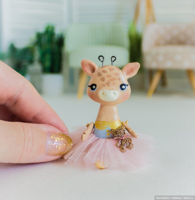 💛 Жирафик Мари 💛 — Лепка авторских игрушек и папье (фото 6)