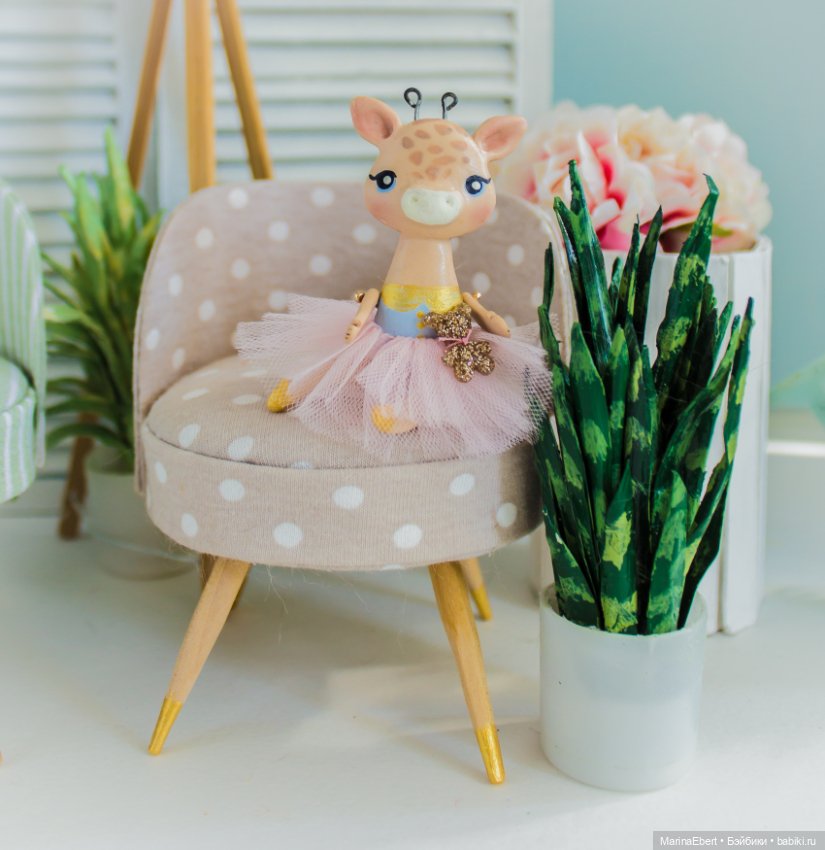 💛 Жирафик Мари 💛 — Лепка авторских игрушек и папье (фото 8)