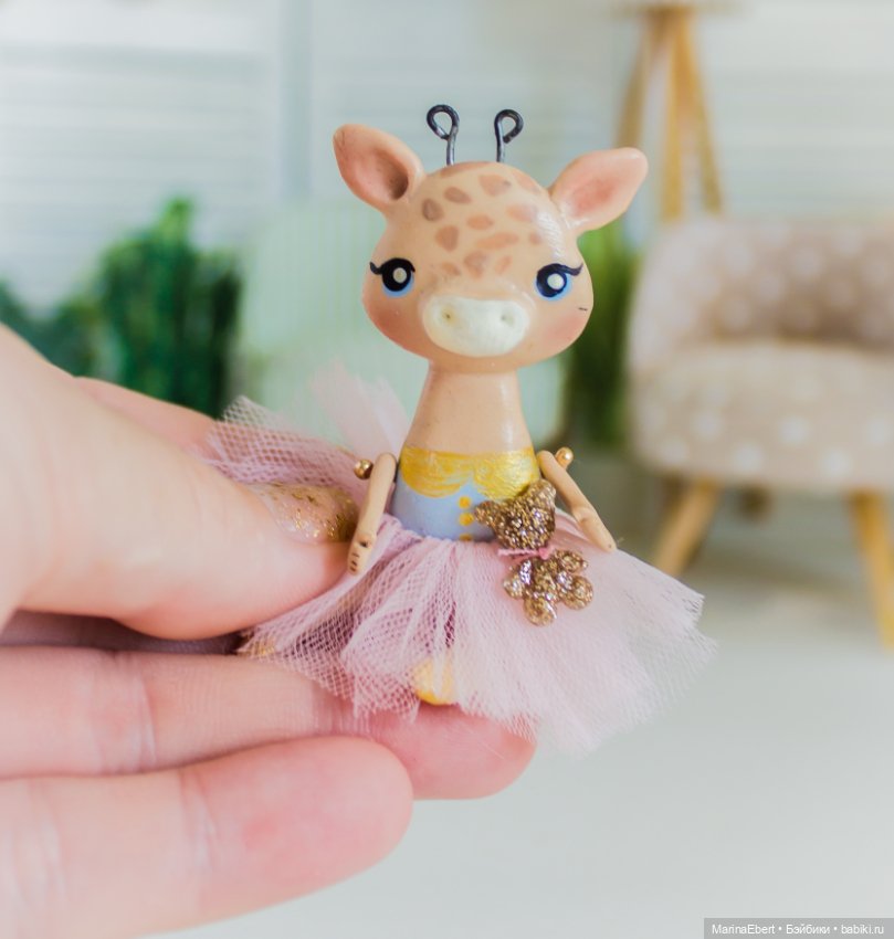 💛 Жирафик Мари 💛 — Лепка авторских игрушек и папье (фото 3)