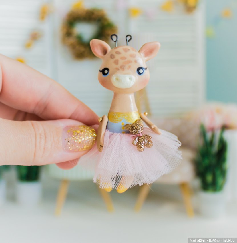 💛 Жирафик Мари 💛 — Лепка авторских игрушек и папье (фото 10)