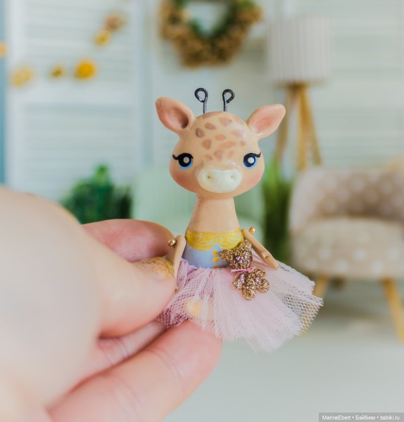 💛 Жирафик Мари 💛 — Лепка авторских игрушек и папье (фото 7)