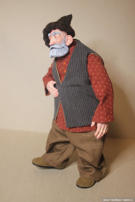 Дедуля для моей бабули — Авторские шарнирные куклы своими руками: лепка (фото 3)