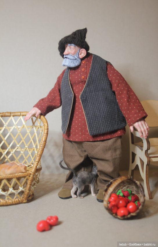 Дедуля для моей бабули — Авторские шарнирные куклы своими руками: лепка (фото 5)