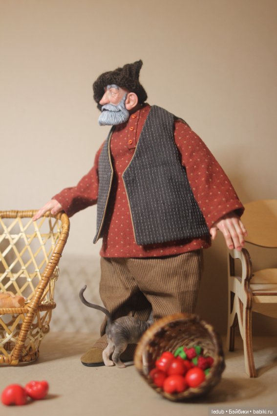Дедуля для моей бабули — Авторские шарнирные куклы своими руками: лепка (фото 4)