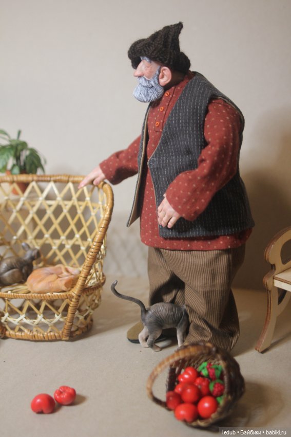 Дедуля для моей бабули — Авторские шарнирные куклы своими руками: лепка (фото 7)