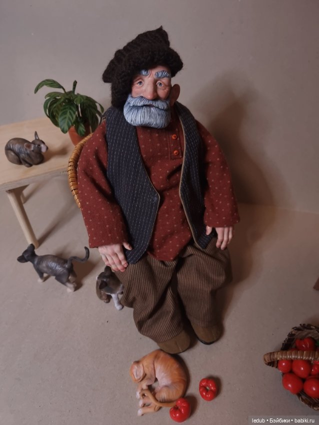 Дедуля для моей бабули — Авторские шарнирные куклы своими руками: лепка