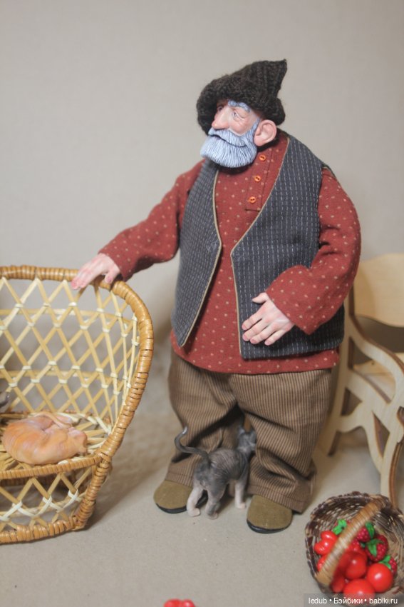 Дедуля для моей бабули — Авторские шарнирные куклы своими руками: лепка (фото 6)