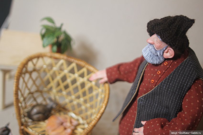 Дедуля для моей бабули — Авторские шарнирные куклы своими руками: лепка (фото 9)