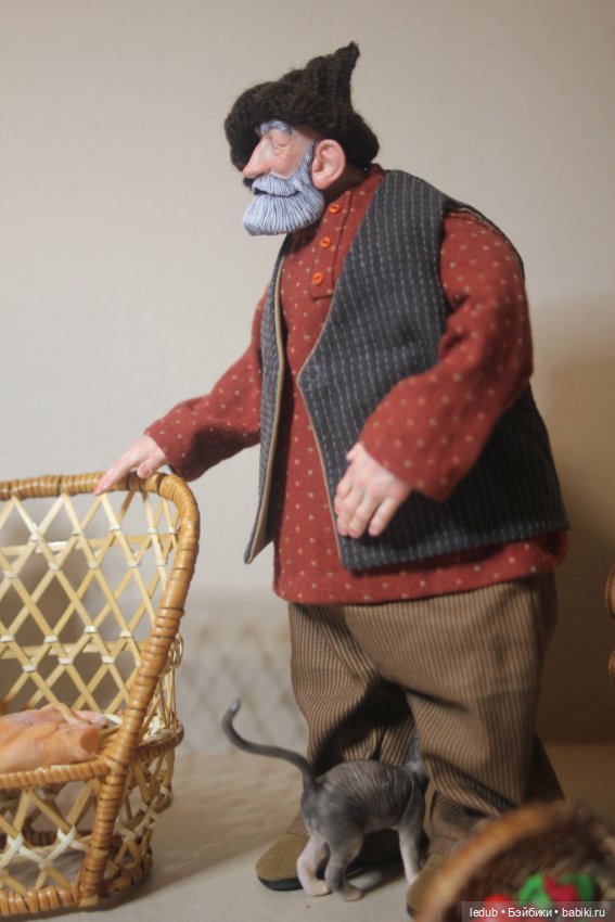 Дедуля для моей бабули — Авторские шарнирные куклы своими руками: лепка (фото 10)