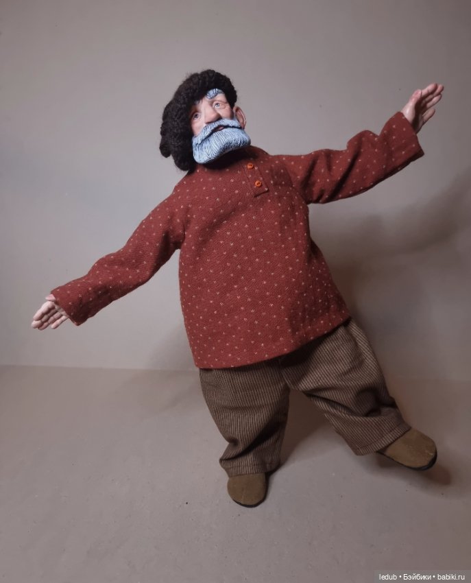 Дедуля для моей бабули — Авторские шарнирные куклы своими руками: лепка
