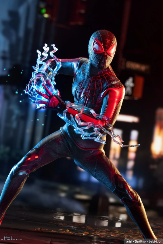 Эксклюзивная фигурка Майлза Моралеса от Hot Toys по игре "Marvel’s Spider-Man 2" (фото 3)