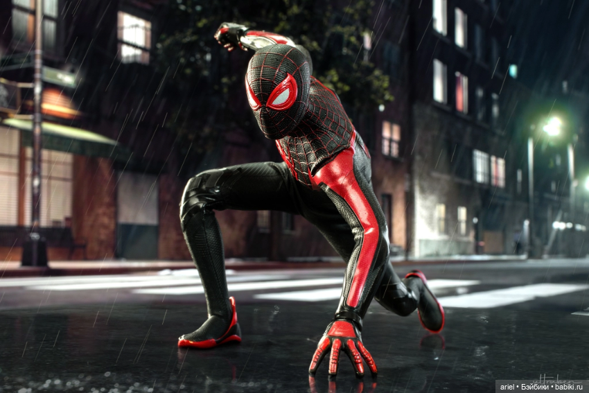 Эксклюзивная фигурка Майлза Моралеса от Hot Toys по игре "Marvel’s Spider-Man 2" (фото 7)