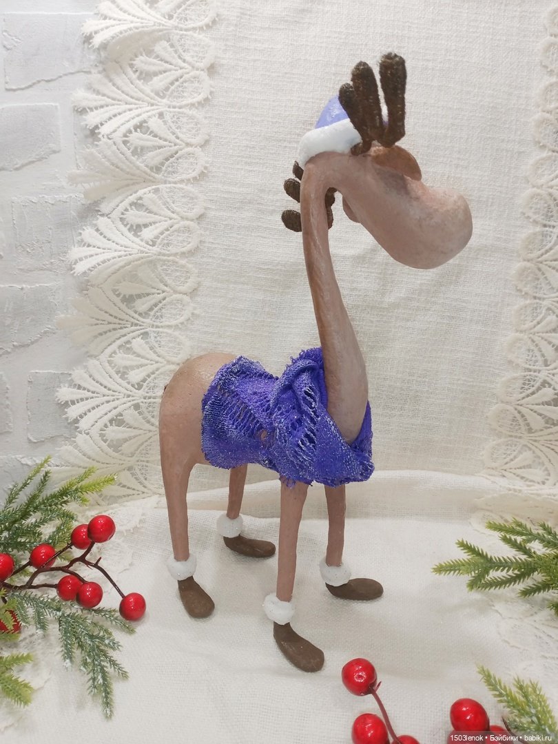 Лосик из лампочки — Лепка авторских игрушек и папье (фото 5)