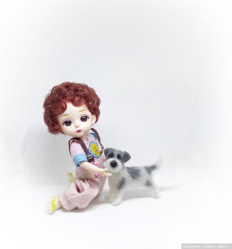 Дворняжка — Валяные игрушки из шерсти: сухое валяние