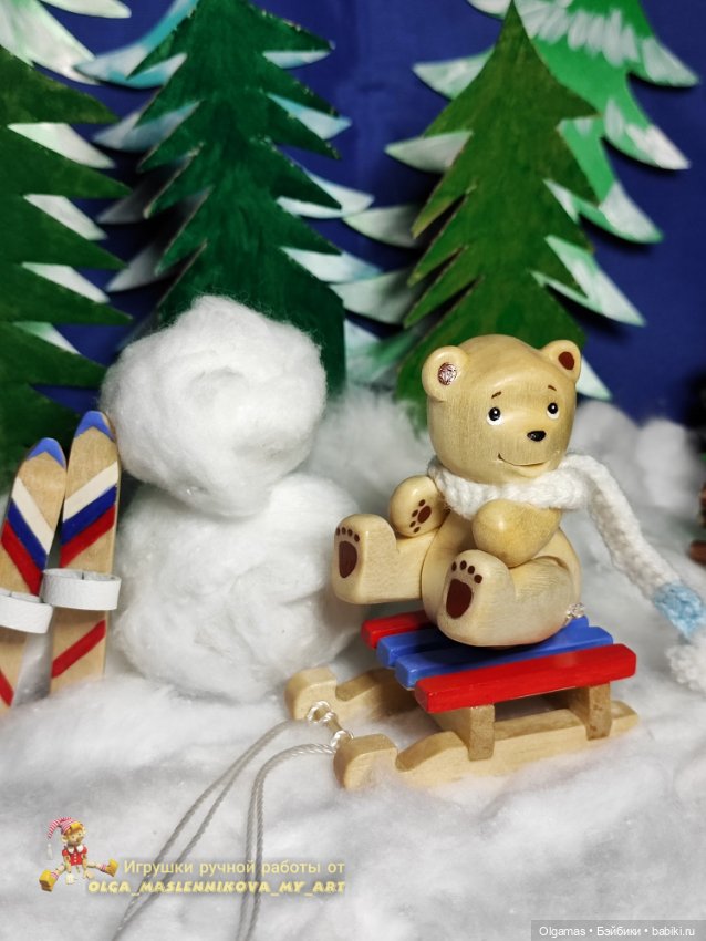 Мишутка🧸 — Авторские игрушки из дерева: резьба (фото 7)
