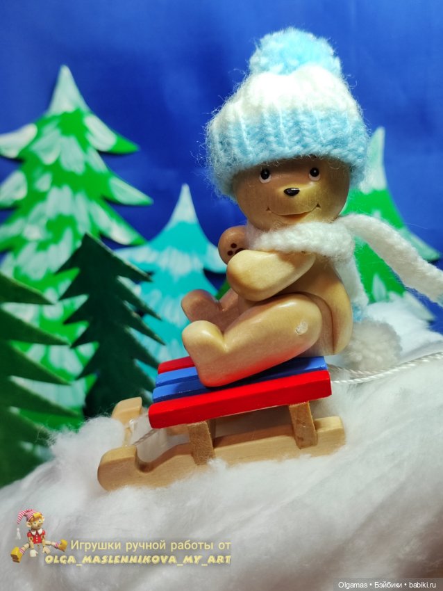Мишутка🧸 — Авторские игрушки из дерева: резьба (фото 9)