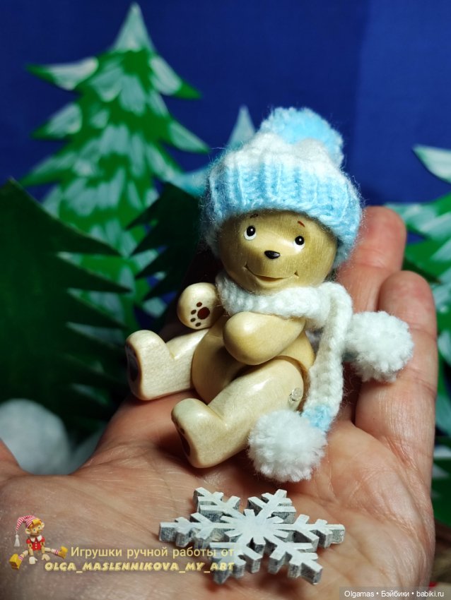 Мишутка🧸 — Авторские игрушки из дерева: резьба (фото 4)