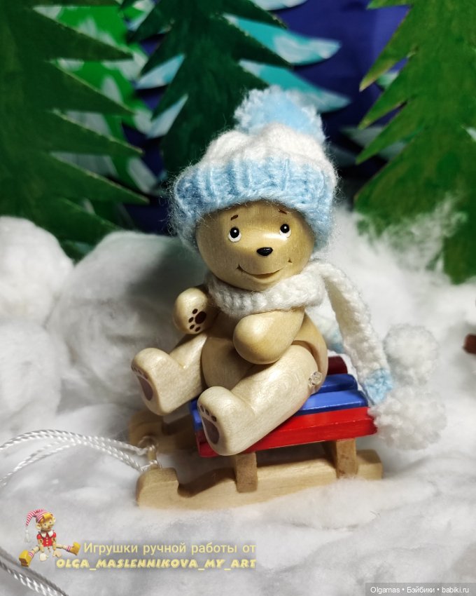 Мишутка🧸 — Авторские игрушки из дерева: резьба (фото 3)