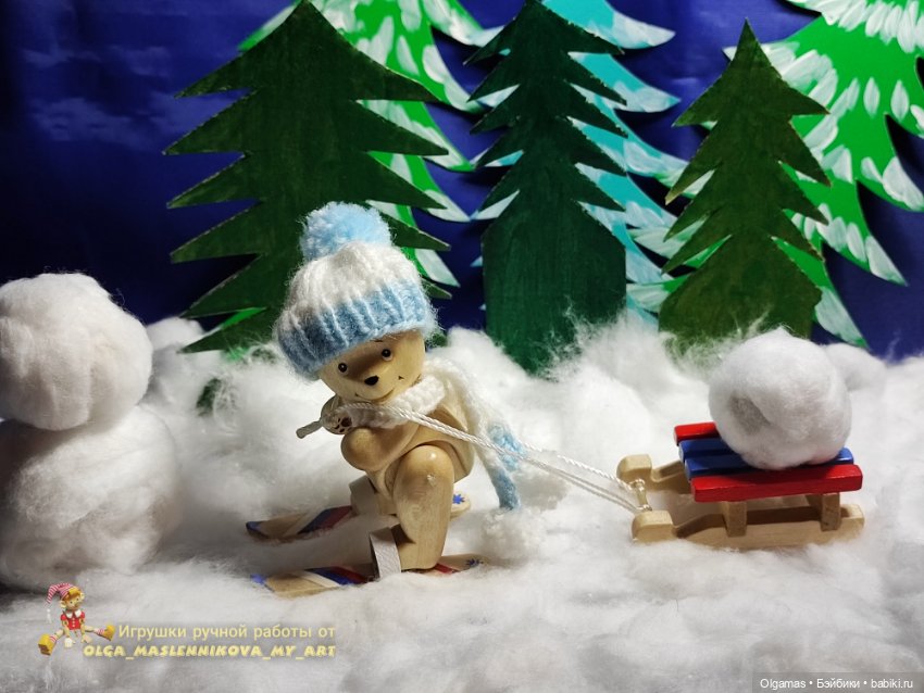 Мишутка🧸 — Авторские игрушки из дерева: резьба (фото 8)