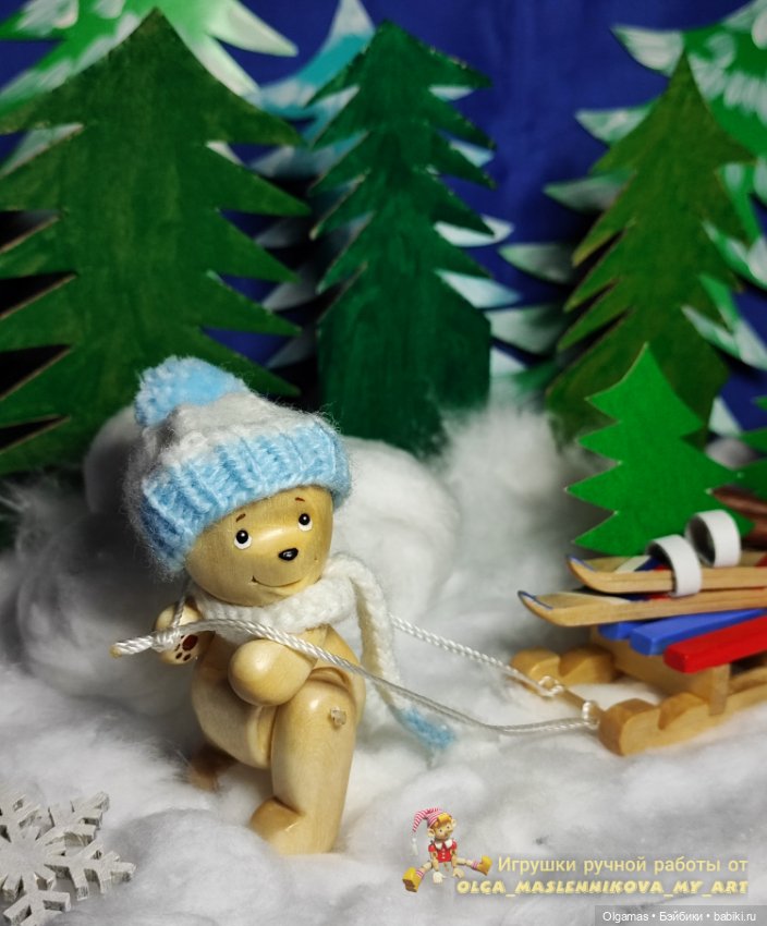 Мишутка🧸 — Авторские игрушки из дерева: резьба (фото 5)