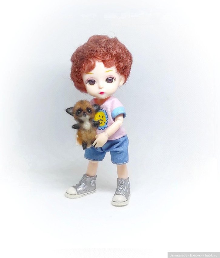 Лисе́нок — Валяные игрушки из шерсти: сухое валяние (фото 6)