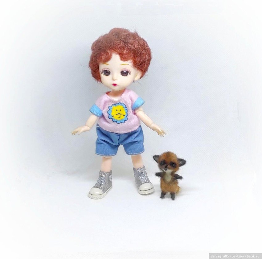 Лисе́нок — Валяные игрушки из шерсти: сухое валяние (фото 8)