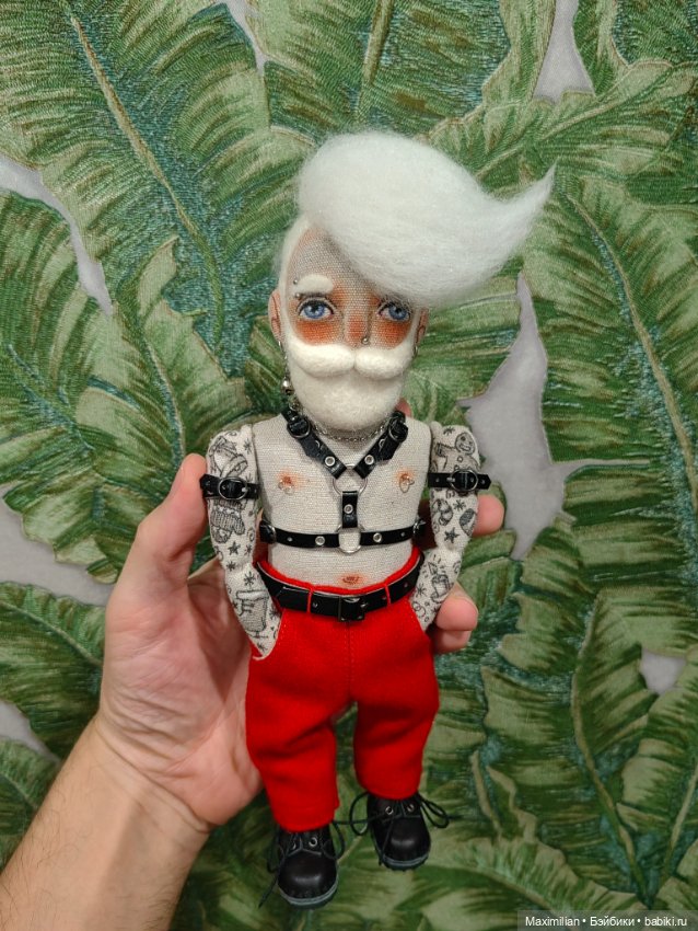 Санта с характером — Авторские текстильные куклы: Вальдорфские