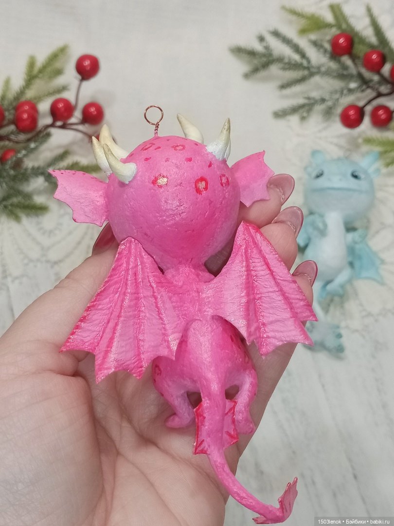 Ёлочные дракончики — Лепка авторских игрушек и папье (фото 7)