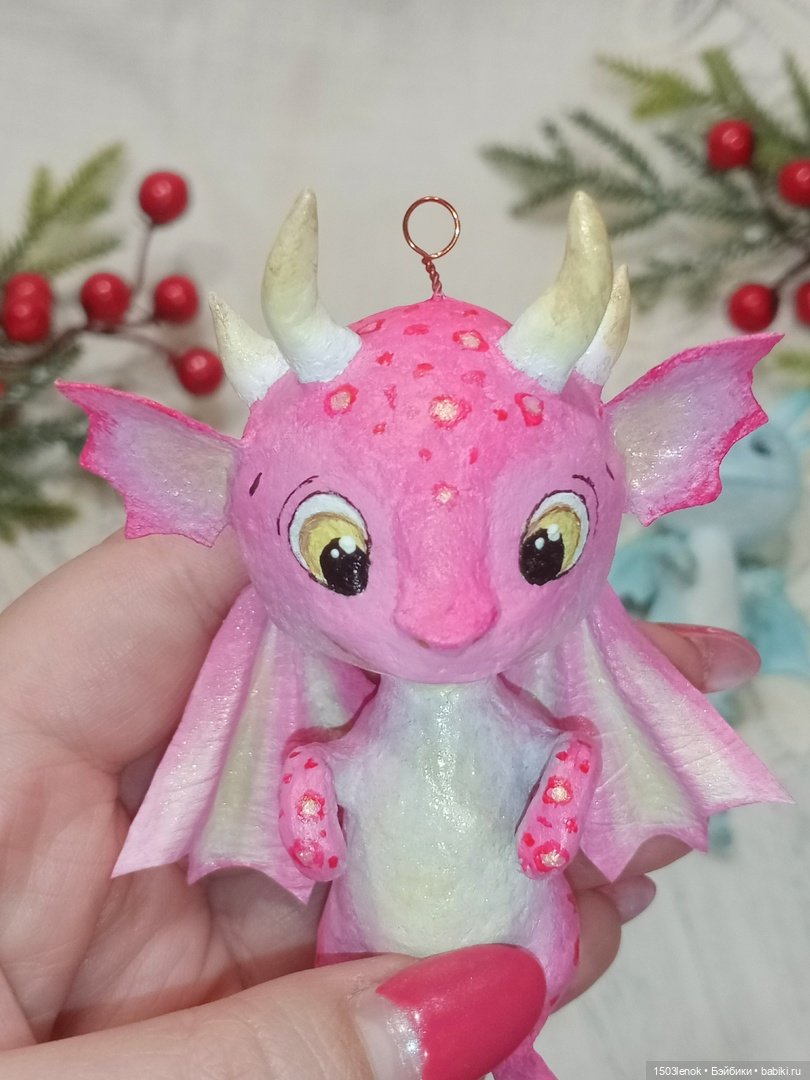 Ёлочные дракончики — Лепка авторских игрушек и папье (фото 6)