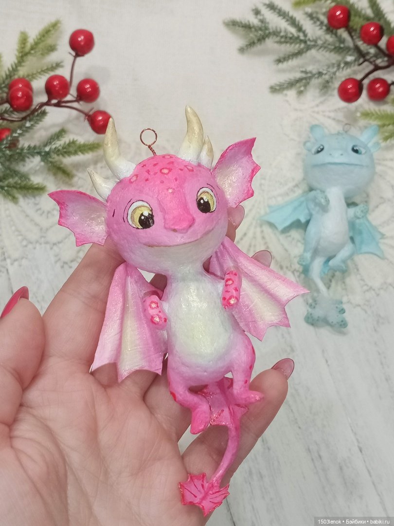 Ёлочные дракончики — Лепка авторских игрушек и папье (фото 3)