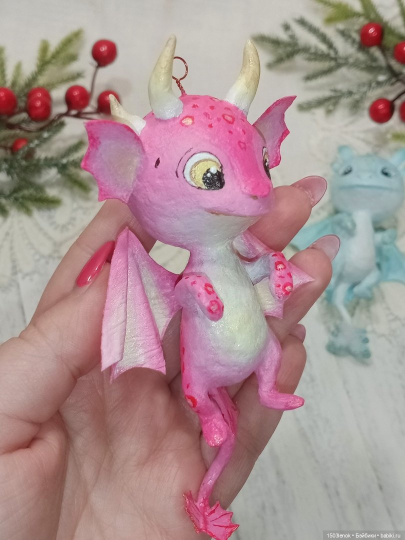 Ёлочные дракончики — Лепка авторских игрушек и папье (фото 5)