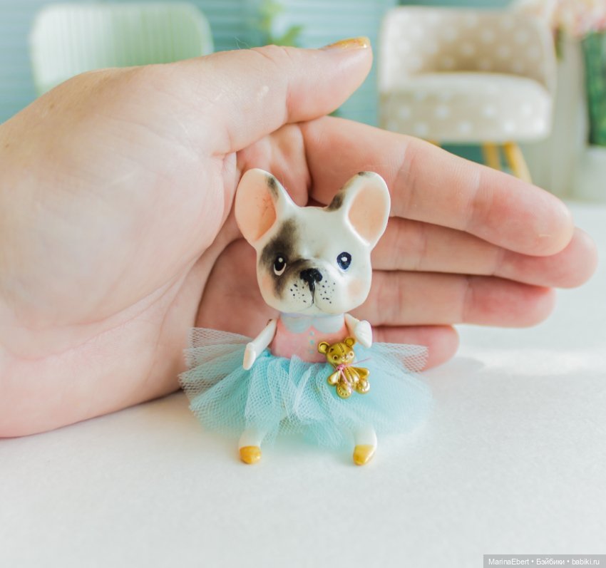 Бульдожка Люси — Лепка авторских игрушек и папье