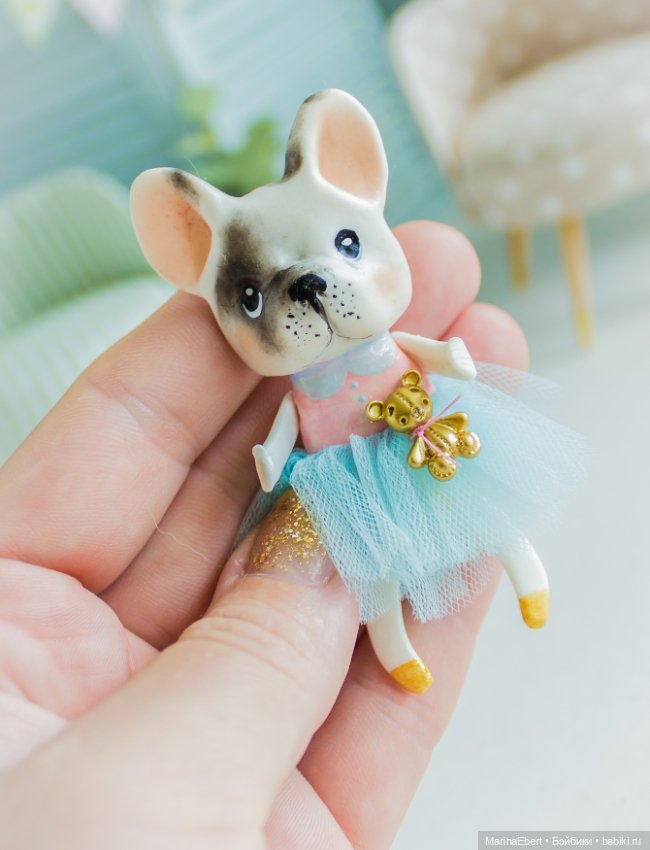 Бульдожка Люси — Лепка авторских игрушек и папье