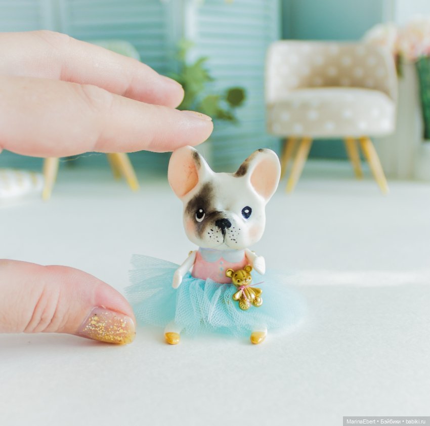 Бульдожка Люси — Лепка авторских игрушек и папье