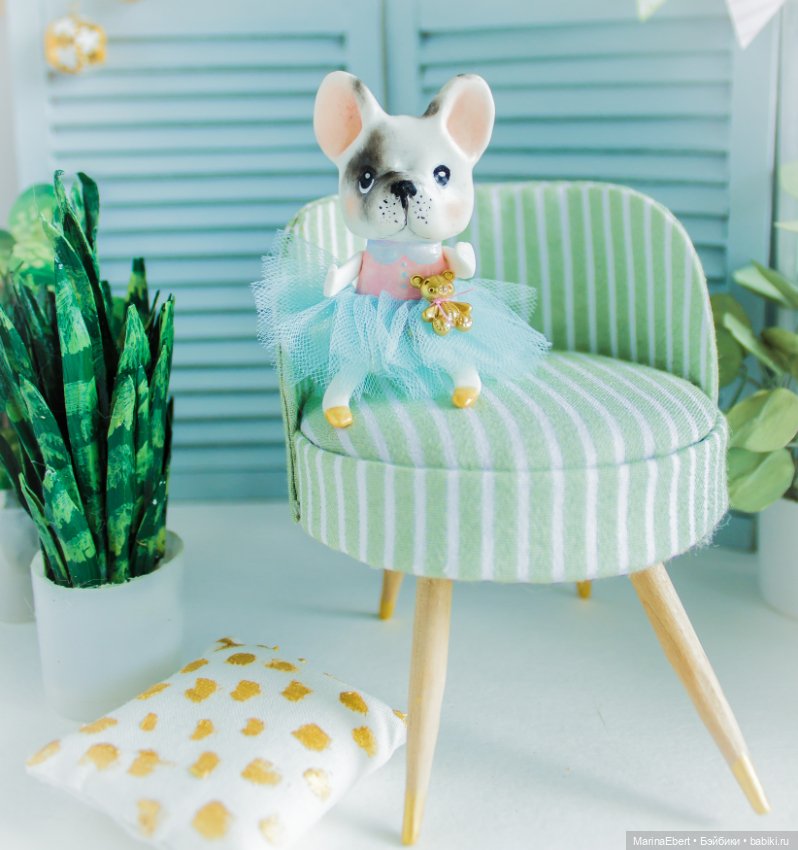 Бульдожка Люси — Лепка авторских игрушек и папье