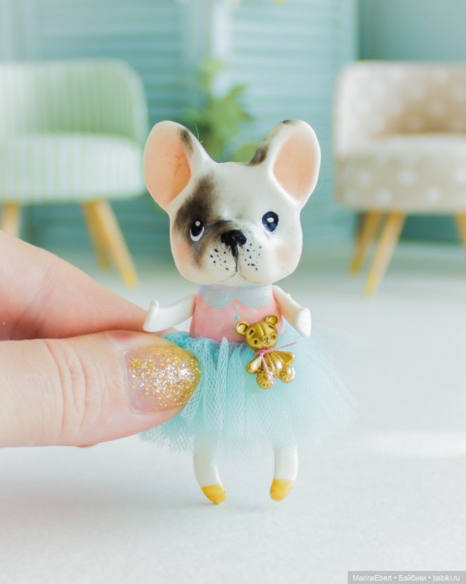 Бульдожка Люси — Лепка авторских игрушек и папье (фото 3)