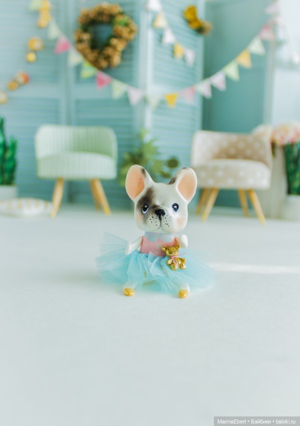 Бульдожка Люси — Лепка авторских игрушек и папье (фото 6)