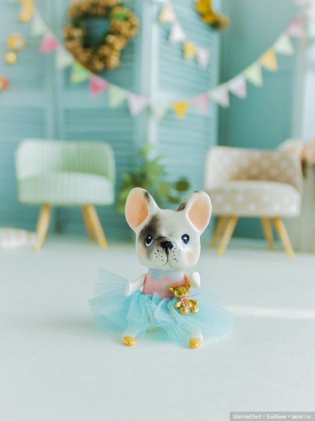 Бульдожка Люси — Лепка авторских игрушек и папье (фото 10)