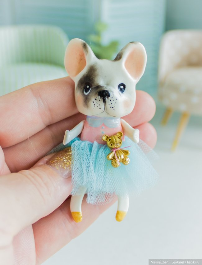 Бульдожка Люси — Лепка авторских игрушек и папье (фото 4)