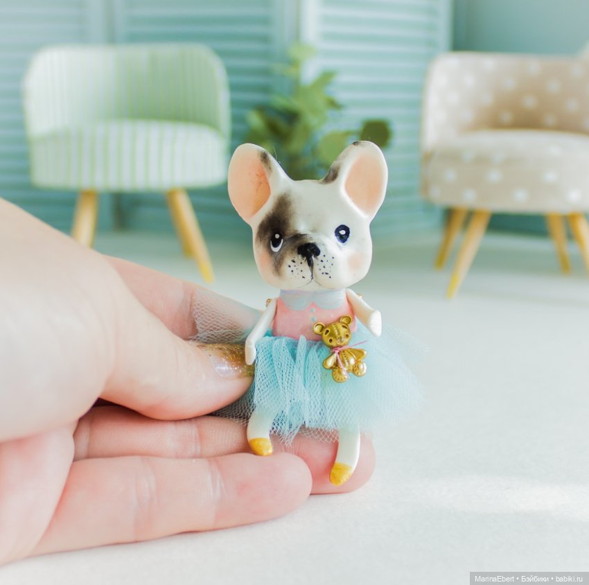 Бульдожка Люси — Лепка авторских игрушек и папье (фото 5)