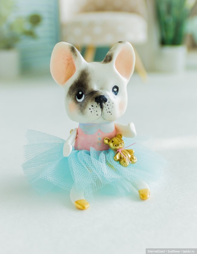 Бульдожка Люси — Лепка авторских игрушек и папье (фото 7)