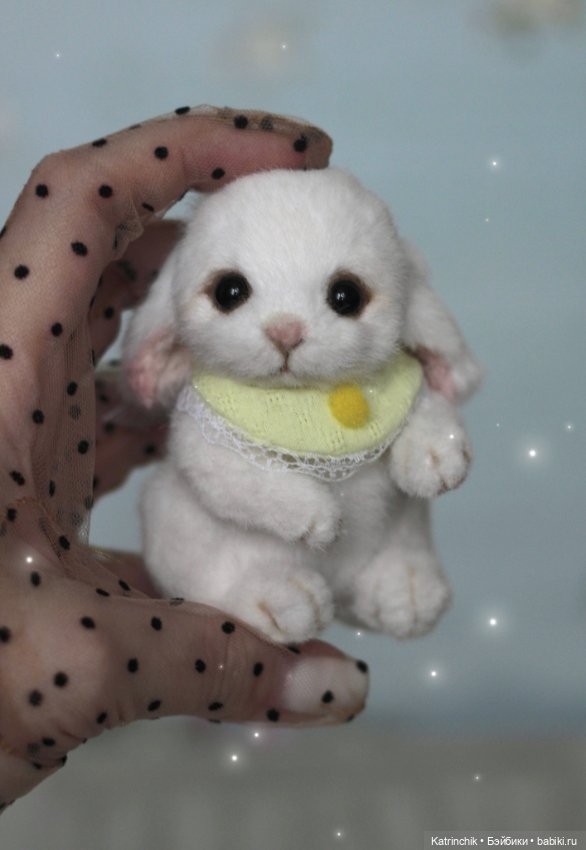 Малышка-зайка, 10 см — Авторские мишки Тедди и друзья: фото