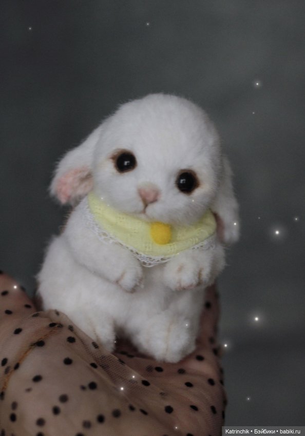 Малышка-зайка, 10 см — Авторские мишки Тедди и друзья: фото (фото 7)