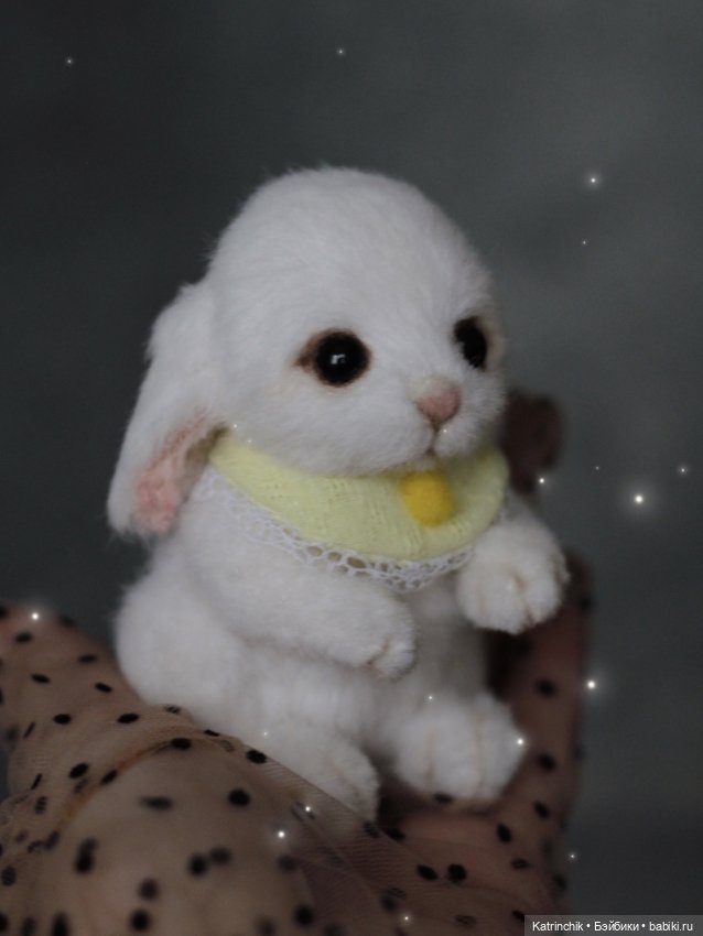 Малышка-зайка, 10 см — Авторские мишки Тедди и друзья: фото (фото 10)