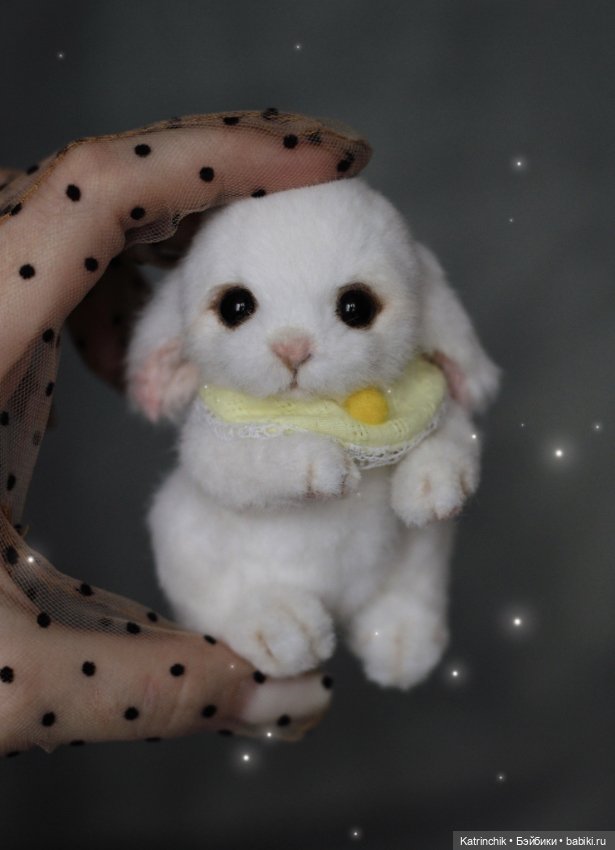 Малышка-зайка, 10 см — Авторские мишки Тедди и друзья: фото (фото 8)