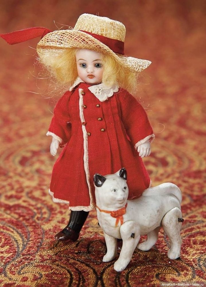Антикварные кукольные собачки