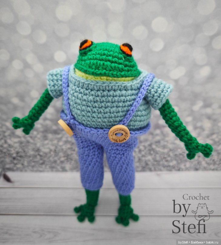 Модный лягух — Вязаные игрушки и амигуруми: крючком (фото 7)